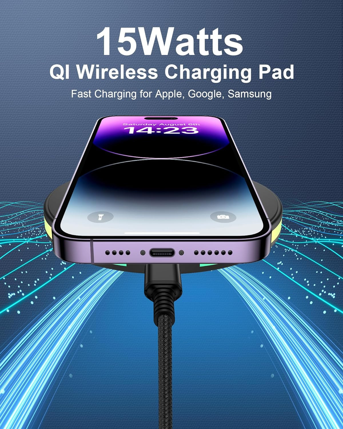 2Pack 15W Phone Wireless Charging Pad for Google Pixel 8 8 Pro 7 Pro 7A 7 6 Pro 6 5, QI Wireless Charger Station Cargador Inalambrico for Android Samsung Galaxy S23 + S22 Ultra Apple Iphone 15 14 13  Shenzhen Chuang Wei Da Technology Co., LTD   