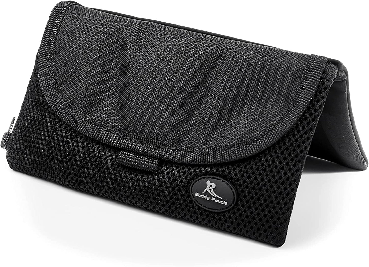 Running Buddy Magnetic Buddy Pouch, Beltess, Chafe and Bounce Free, Runners Fanny Pack, Phone Holder, Great for Running, Walking, Traveling & More, for Men & Women - 6-3/4” L X 4” W - Black and Pink  Runner's High   