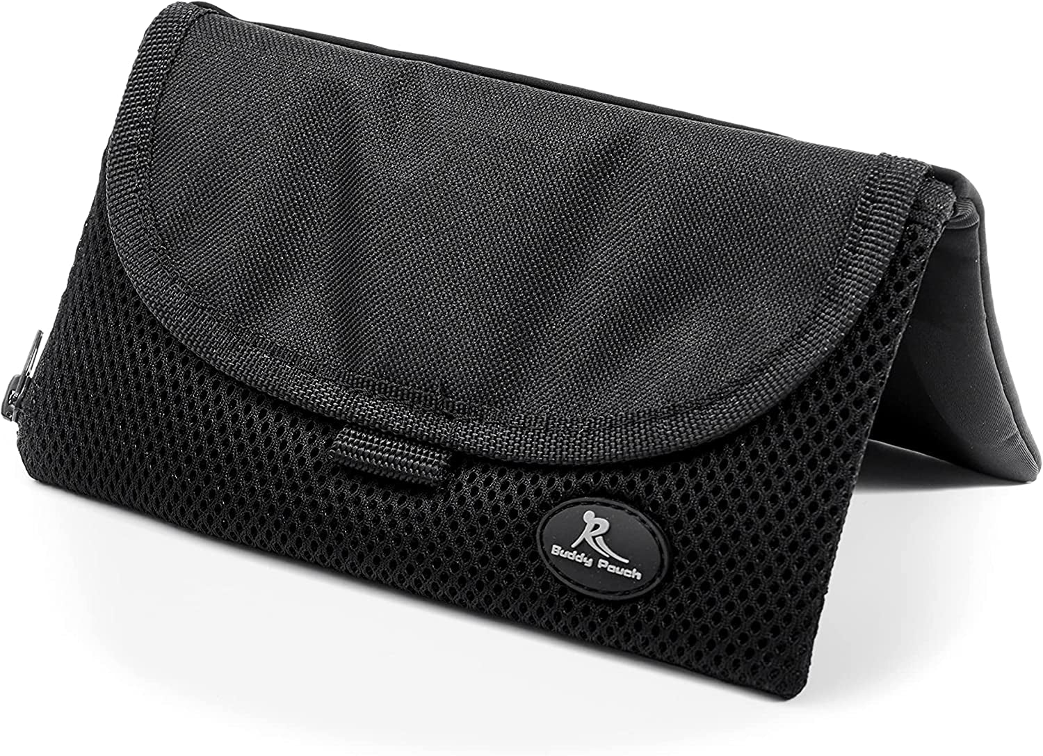 Running Buddy Magnetic Buddy Pouch, Beltess, Chafe and Bounce Free, Runners Fanny Pack, Phone Holder, Great for Running, Walking, Traveling & More, for Men & Women - 6-3/4” L X 4” W - Black and Pink  Runner's High   