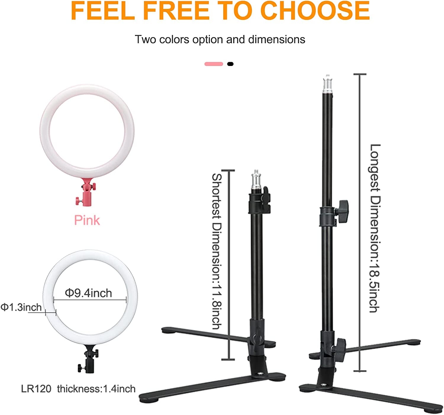 Godox LR120 12" LED Ring Light with Desktop Stand & Phone Holder,3000K-6000K Dimmable Selfie Ring Light,Usb Powered Conference Light for Vlogs,Youtube,Tiktok,Live Stream,Makeup,Photography (Black)  GODOX   