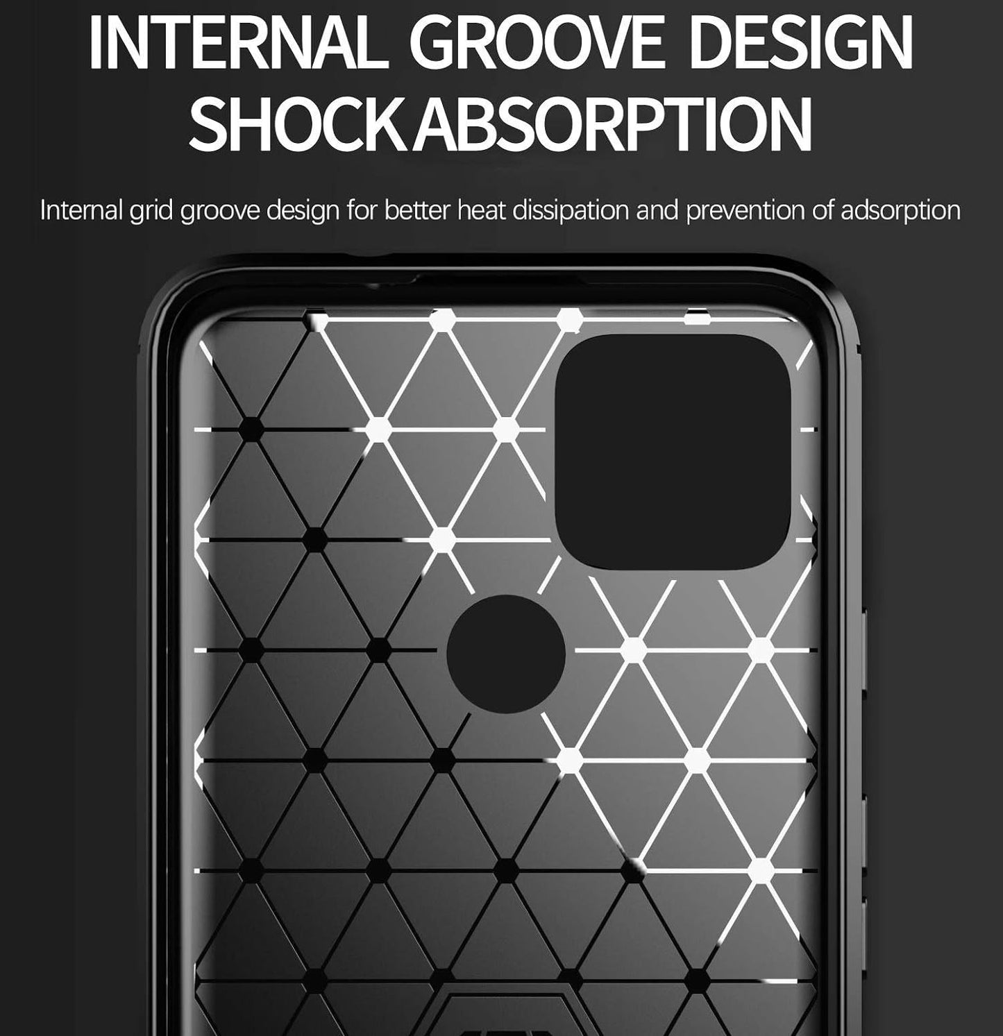 Vultic [Carbon Fiber Case for Google Pixel 4A (5G)(6.2"), Durable [Shock Absorption] Slim TPU Matte Lightweight Bumper Cover (Grey)  Vultic   