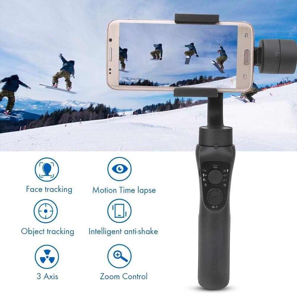 Smartphone 3-Axis Handheld Gimbal Stabilizer, 325 °Pitch Angle / 330 ° Course Angle / 180 ° Rolling Angle Handheld Gimbal Video Vlog Shoot Stabilizer for 6.0 Inches Mobile Phone  T angxi   