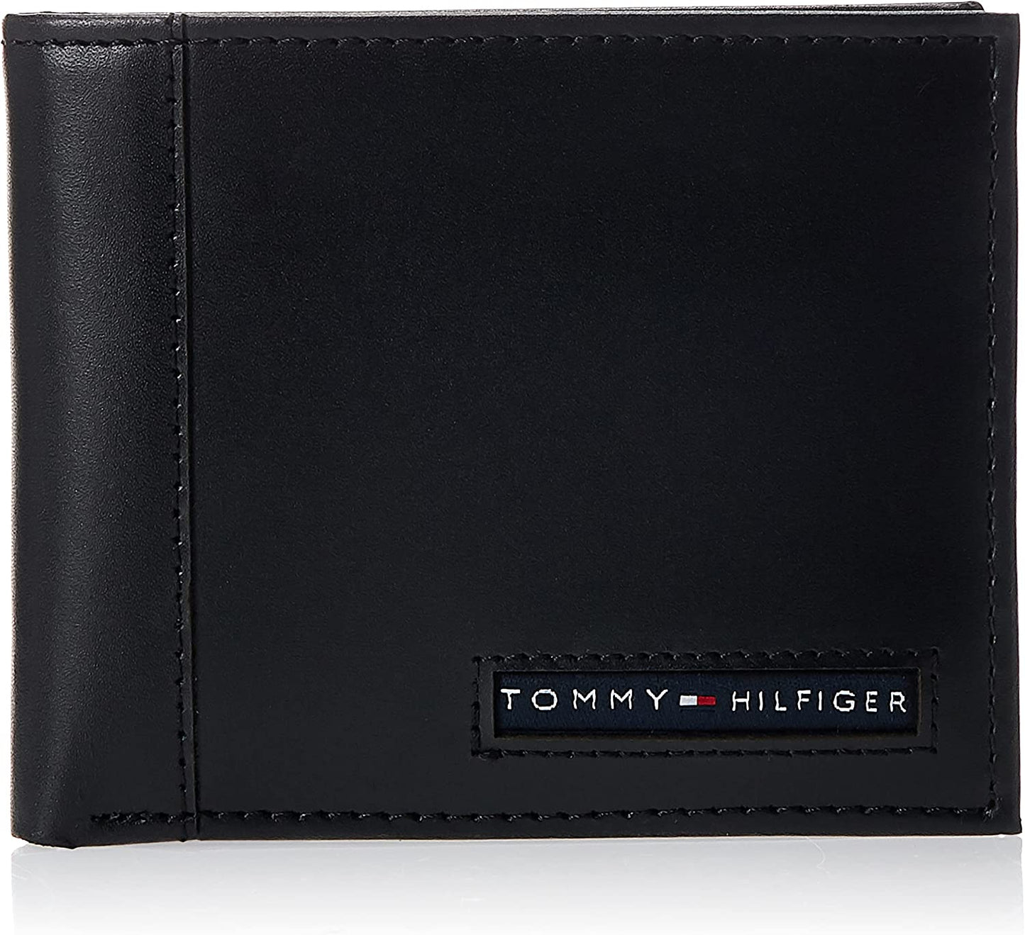 Tommy Hilfiger Men'S Genuine Leather Passcase Wallet with Multiple Card Slots  Tommy Hilfiger Men's Accessories Black Cambridge One Size 