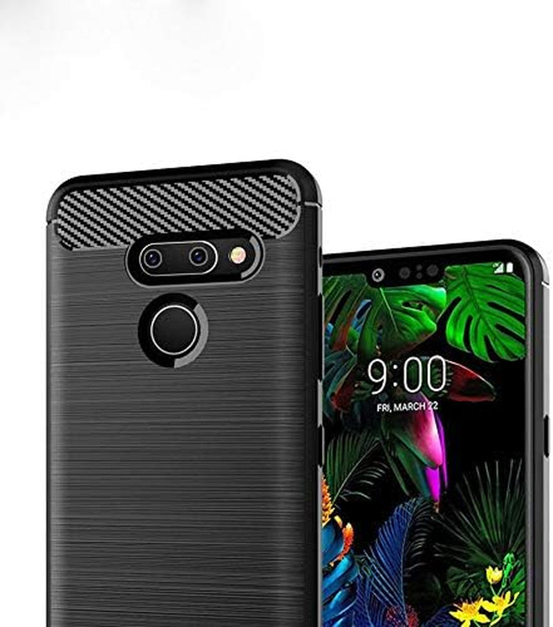 Vultic [Carbon Fiber] Case for LG G8 Thinq, Durable [Shock Absorption] Slim TPU Matte Lightweight Bumper Cover (Black)  Vultic   