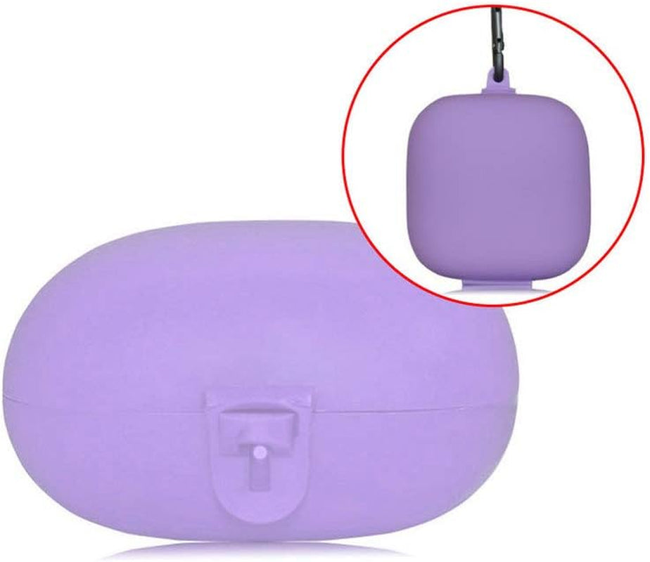 Compatible for Beats Powerbeats Pro Headset, Earphone Case - Creative Headphone Protective Box Metal Buckle Silicone Skin Headset Storage Shell  UKCOCO   