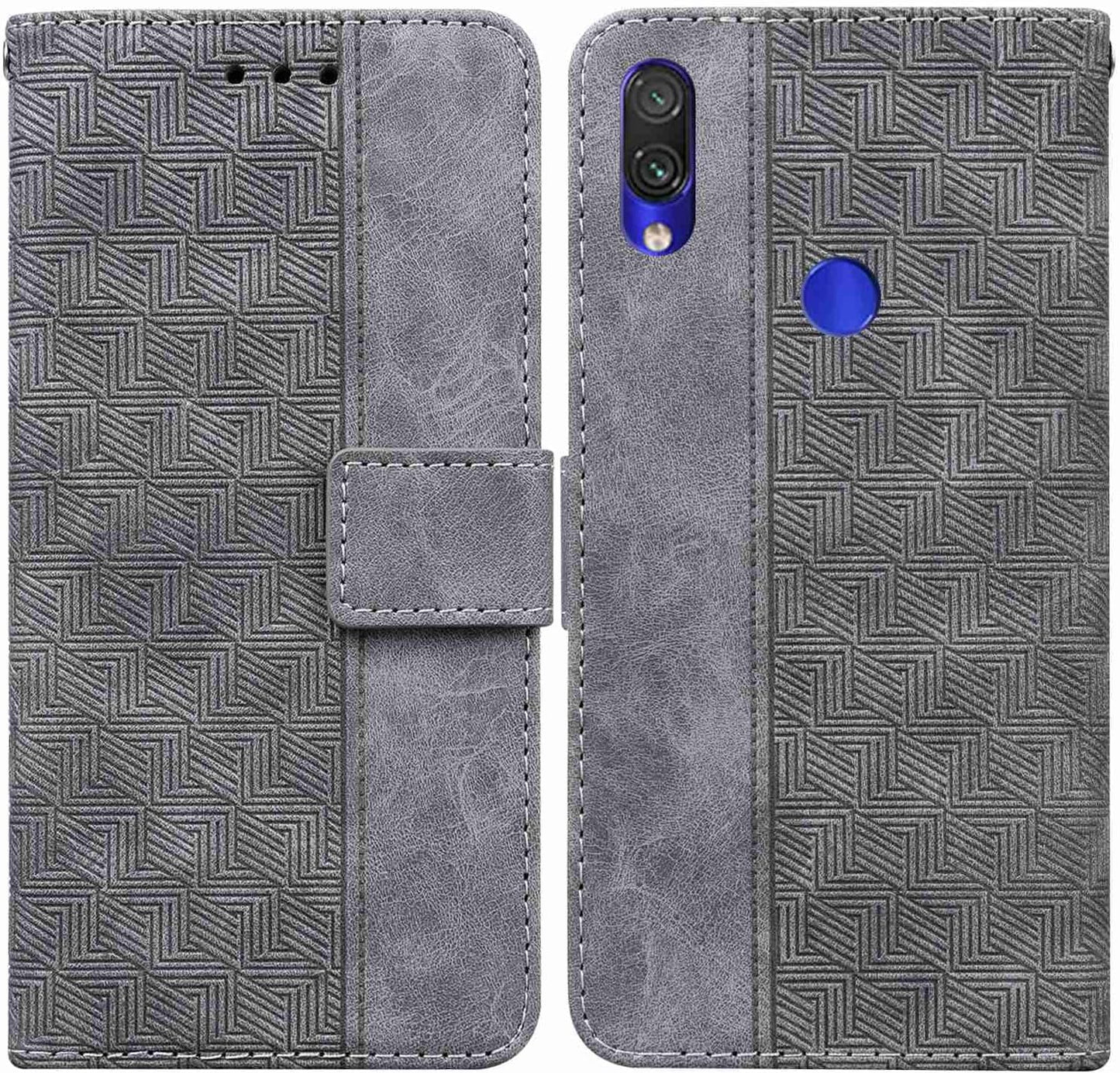 For Xiaomi Redmi Note 7 Case,Shockproof PU Leather Magnetic Closure Flip Wallet Case for Xiaomi Redmi Note 7 6.3" -Black  Generic Grey Xiaomi Redmi Note 7 Pro 6.3" 