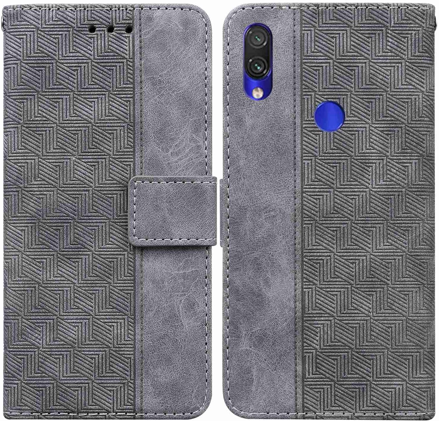 For Xiaomi Redmi Note 7 Case,Shockproof PU Leather Magnetic Closure Flip Wallet Case for Xiaomi Redmi Note 7 6.3" -Black  Generic Grey Xiaomi Redmi Note 7 Pro 6.3" 