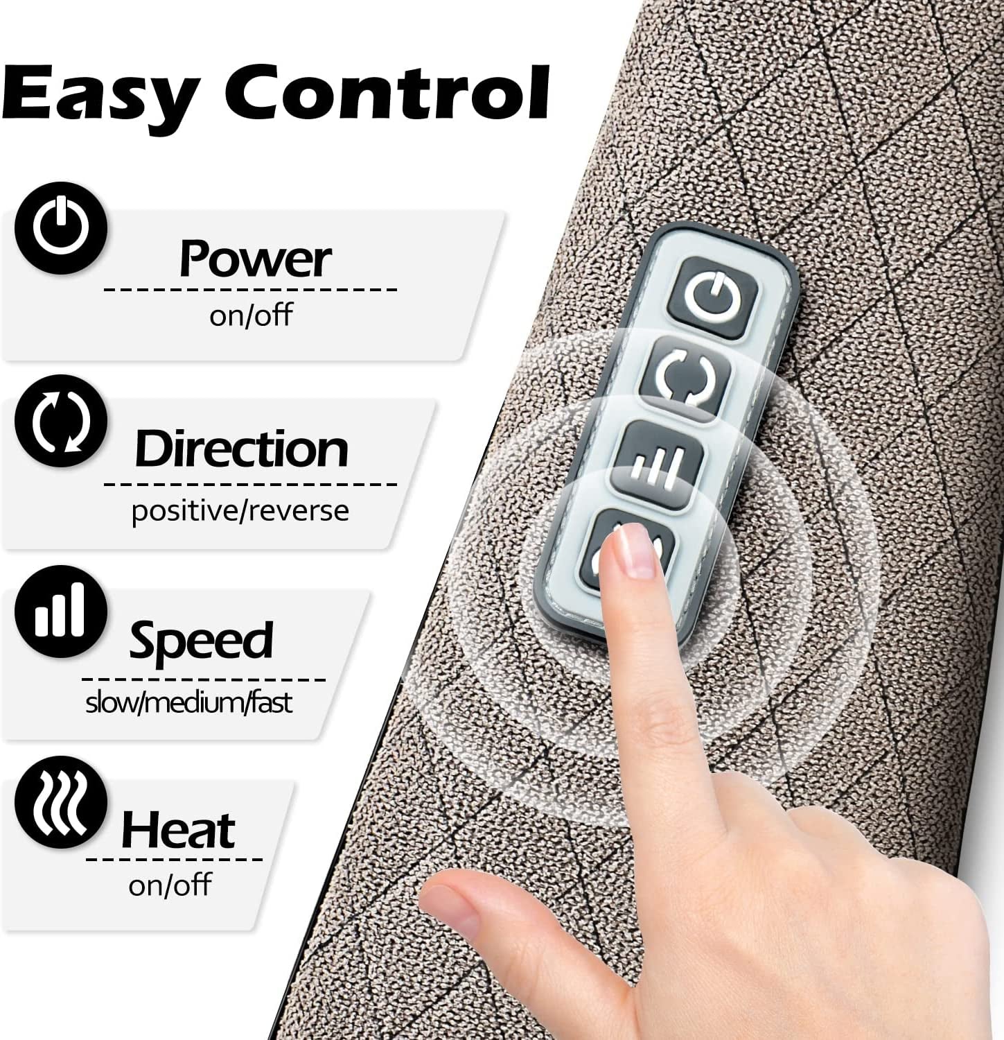 Blue Elf Shiatsu Neck Massager, Shiatsu Back Shoulder Massager with Heat, Electric Kneading Massage Pillow for Back,Shoulder, Foot, Leg Muscles Pain Relief Relax in Car, Office and Home  Blue Elf   