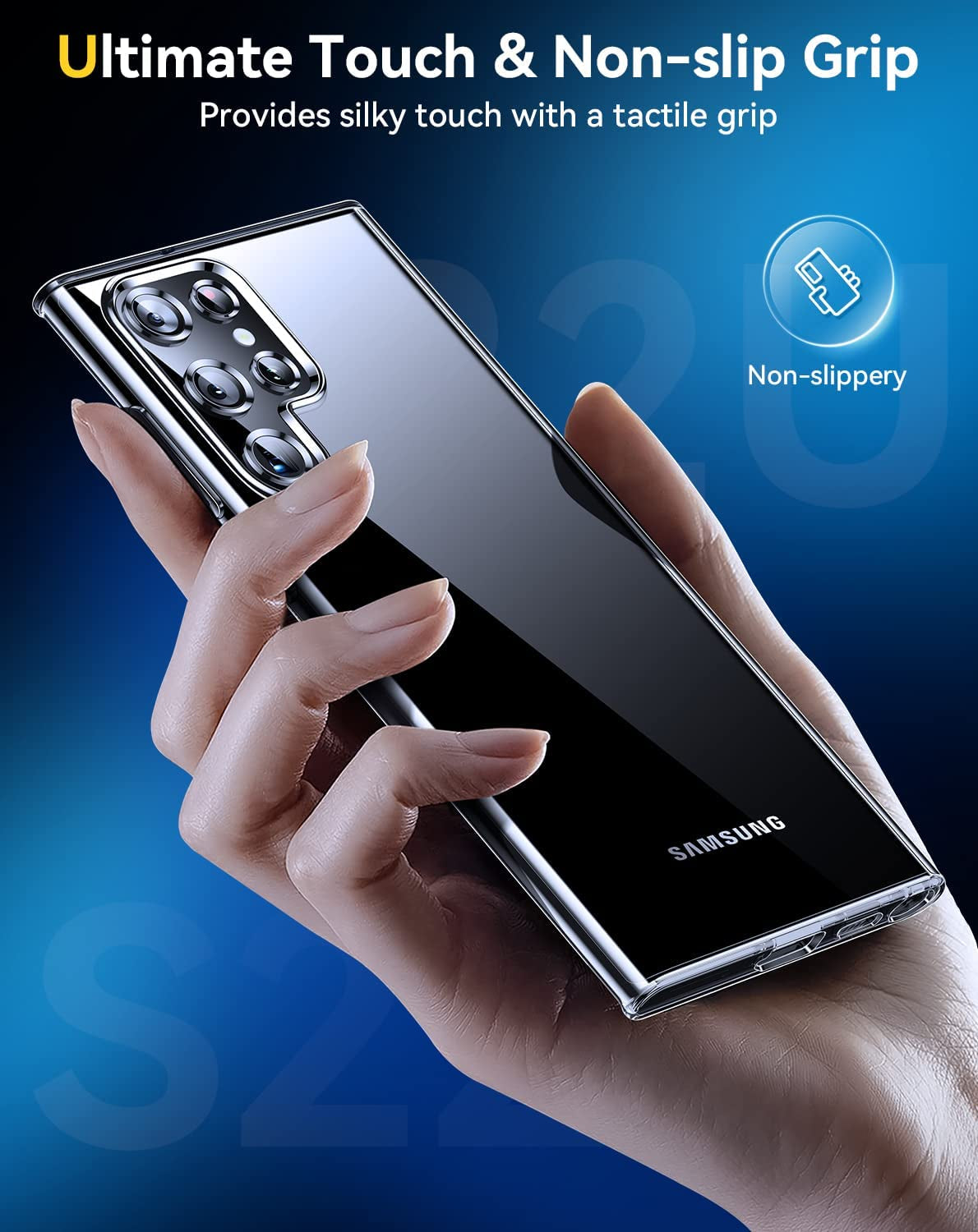 Humixx Crystal Clear Samsung Galaxy S22 Ultra Case, [18X Anti-Yellowing] [Military Grade Shockproof] Soft Slim Fit Transparent TPU Back, Protective Silicone Cover for Galaxy S22 Ultra 5G Case 6.8"  Humixx   