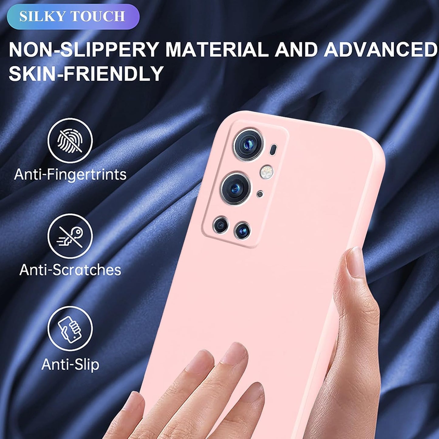Yarxiawin for Oneplus 9 Pro Case Shockproof Pink, Oneplus 9 Pro Phone Case Thin Hard PC Protective Case Anti-Fingerprint Cover with Ultimate Delicate Touch Feeling (Pink)  Yarxiawin   
