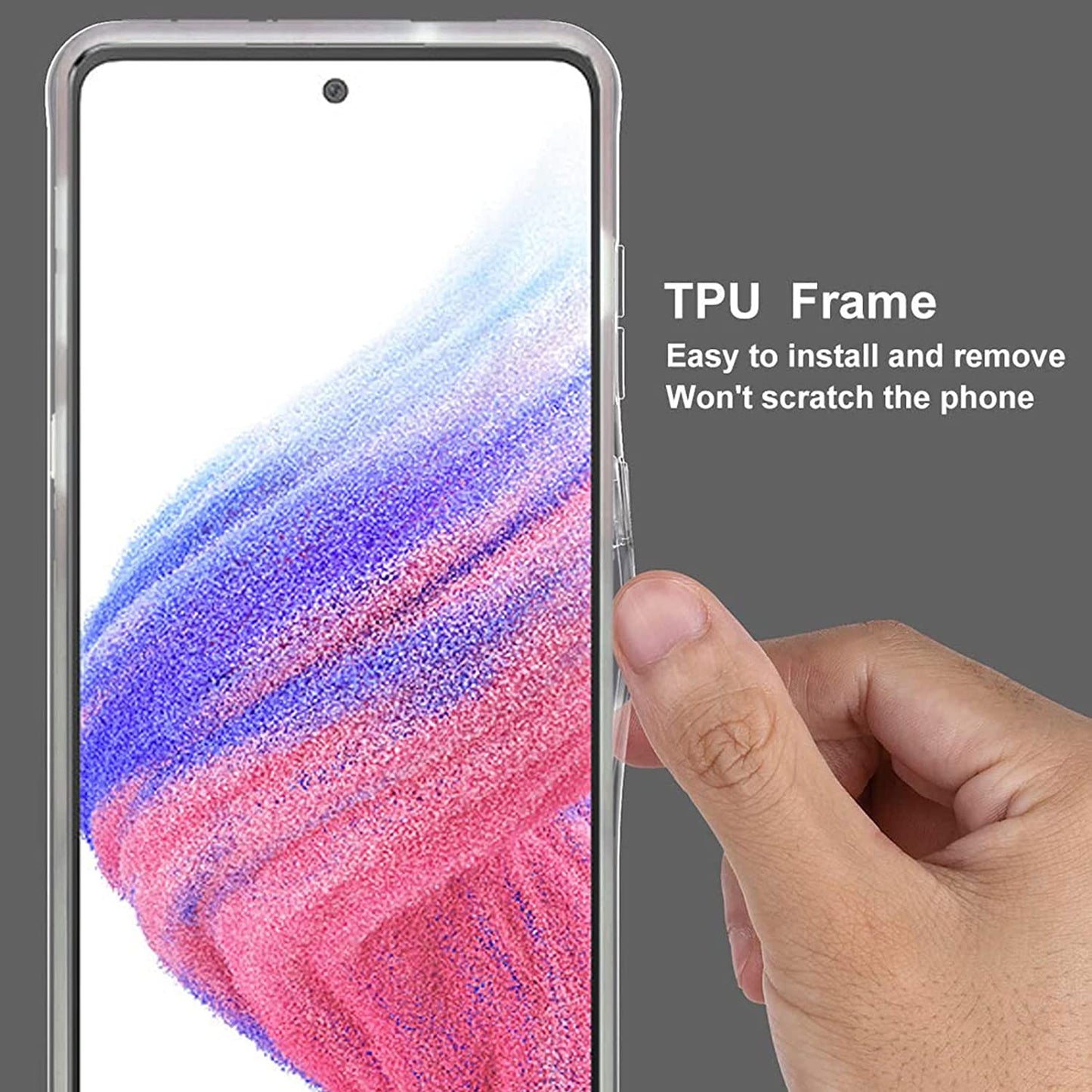 J.West Galaxy A53 5G Case 6.5-Inch, Grey Marble Print Pattern Design Cute Graphics Stone Slim Protective Sturdy Women Girls Soft Silicone Phone Cases Cover for Samsung Galaxy A53 5G 2022  J.west   