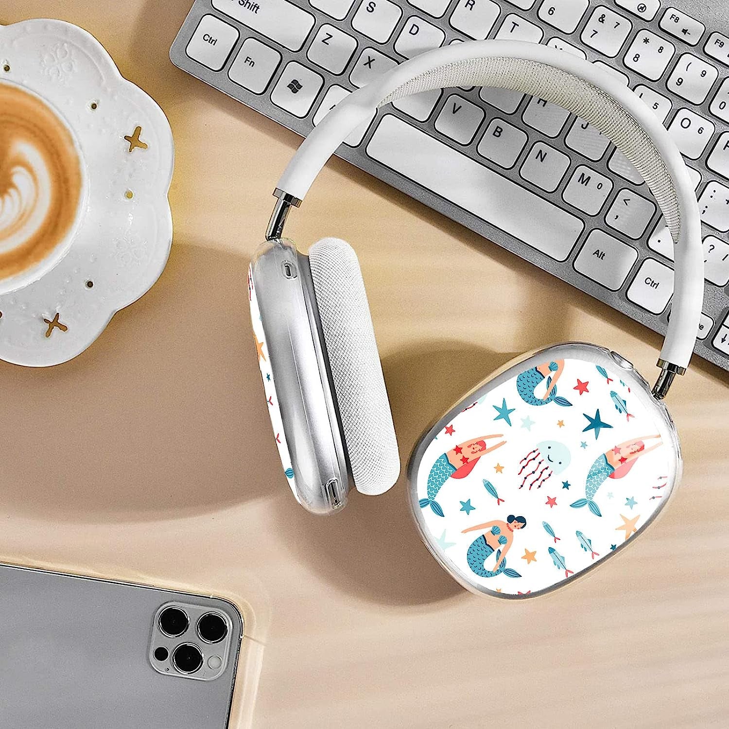 WINCHIHAN Printed Soft TPU Anti-Scratch Protective Case Cover Compatible with Airpods Max Headphones # AS0347  WINCHIHAN   