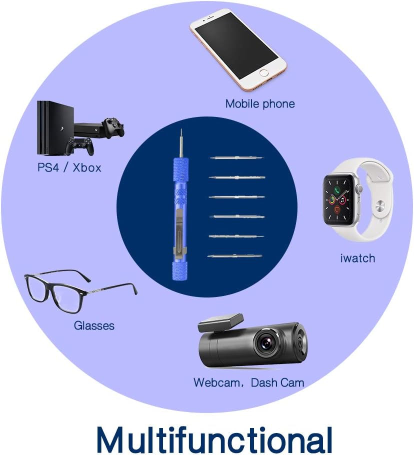 Tiny Screwdriver Set,12 in 1 Precision Magnetic Double Sided Bits Organizer for Mini Small Electronics Toys Battery/Iphones/Eyeglass/Iwatch/Keyboard/Webcam/Dash Cam/Camera/Laptop/Ring Doorbell  oPesea   