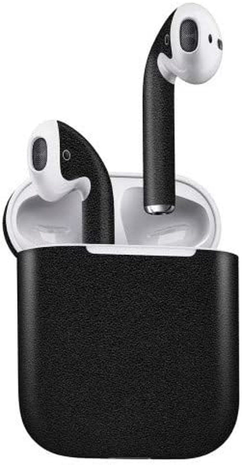 Airpod Skins & Silicone Charging Case Cover | Easy Install | Customize and Protect | Free Lifetime Replacements | Max Coverage | Compatible with Apple Airpods Accessories (Matte Black Case & Skin)  AirPod Skins   