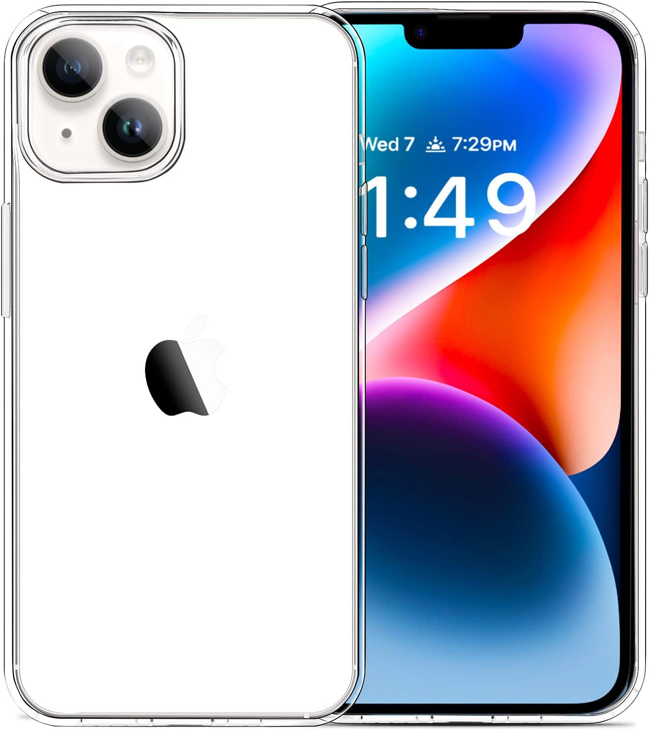 Jjgoo Compatible with Iphone 14 Case Clear, Soft Shockproof Protective Slim Thin Phone Bumper Cover Transparent Phone Case for Iphone 14-6.1 Inch 2022, Translucent Blue  JJGoo Clear  