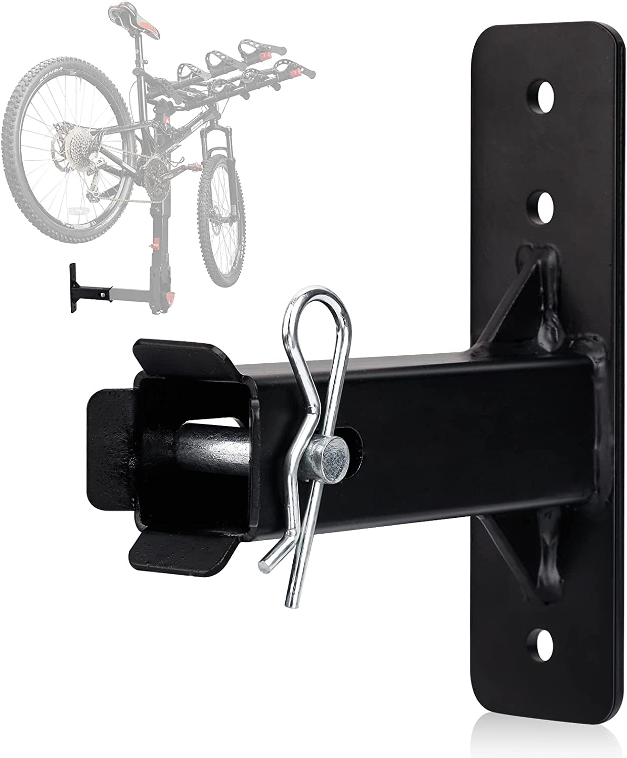 2 Inch Hitch Mount Bike Rack Wall Mount, Garage Bike Storage, Cargo Carrier Hanging Garage Organizer, Easy to Load Secure & Sturdy Wall Mount Hitch Receiver  XBA 1.25Inch  