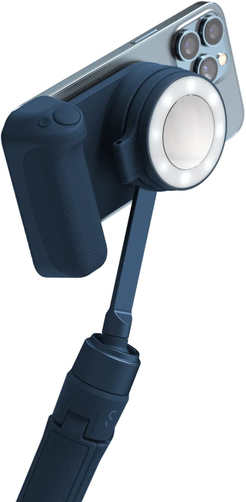 Shiftcam Snappod - Video Selfie Stick and Tripod - Magnetic Mount Snaps on to Any Phone - Tiltable Design | Midnight  ShiftCam Abyss Blue SnapGrip Creator Kit 