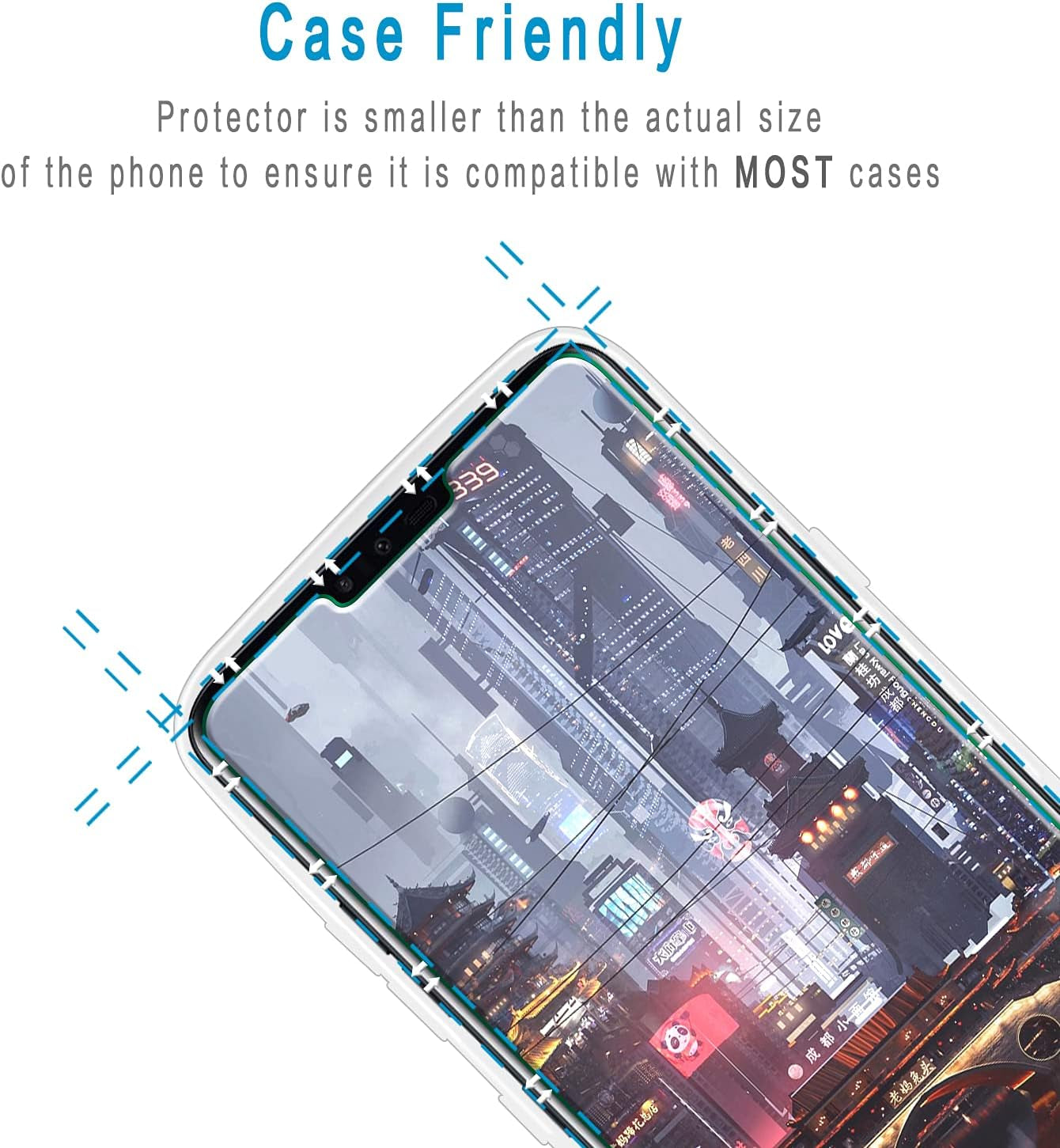 Hptech [2 Pack] Screen Protector for LG V40 Thinq, V50 Thinq Tempered Glass, Anti-Scratch, Bubble-Free, Case Friendly  HPTech   