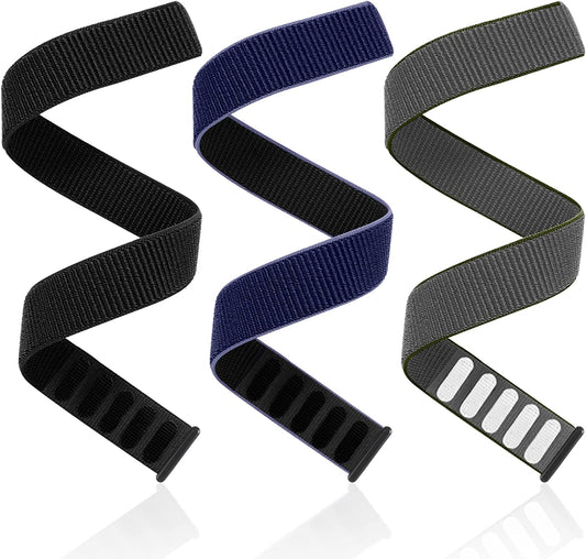Sunnyson 3 Pack Viscous Loop Quick Dry Watch Bands for Garmin Fenix 7X/6X/5X,26Mm Soft Woven Nylon Replacement Wristband Sport Strap for Garmin Fenix 6X Pro/Sapphire,Fenix 5X Plus,Enduro,Tactix Delta Smartwatch  Sunnyson   