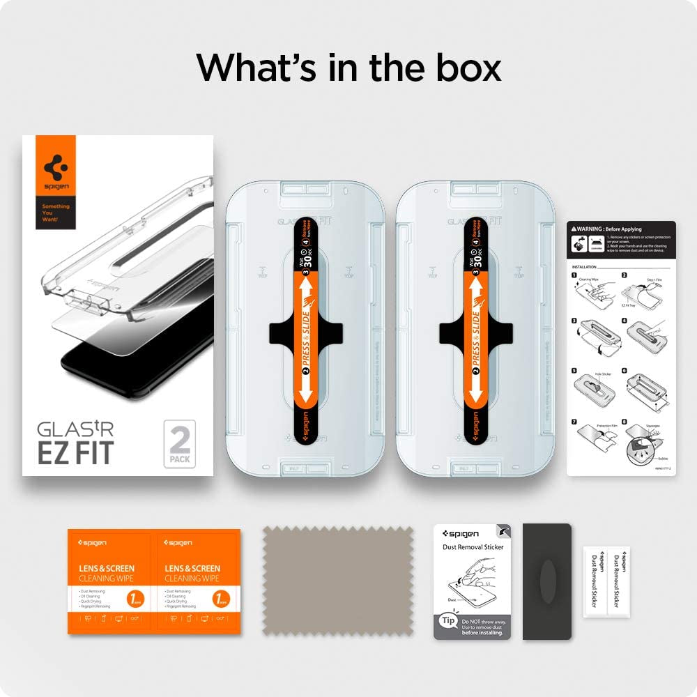 Spigen Tempered Glass Screen Protector [Glastr EZ FIT] Designed for Iphone 12 Mini (2020) [5.4 Inch] [Case Friendly] - 2 Pack  Spigen   