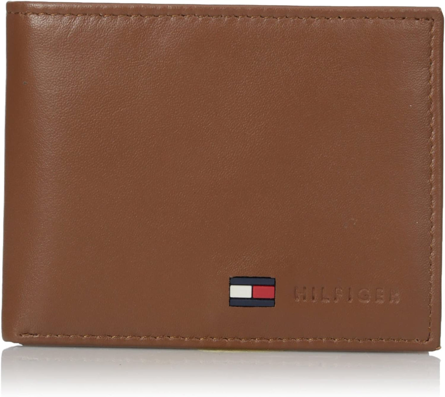Tommy Hilfiger Men'S Slim Extra Capacity Bifold Wallet with Multiple Card Slots  Tommy Hilfiger Men's Accessories Tan One Size 