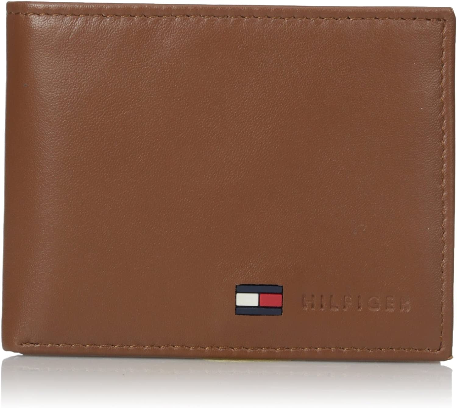 Tommy Hilfiger Men'S Slim Extra Capacity Bifold Wallet with Multiple Card Slots  Tommy Hilfiger Men's Accessories Tan One Size 