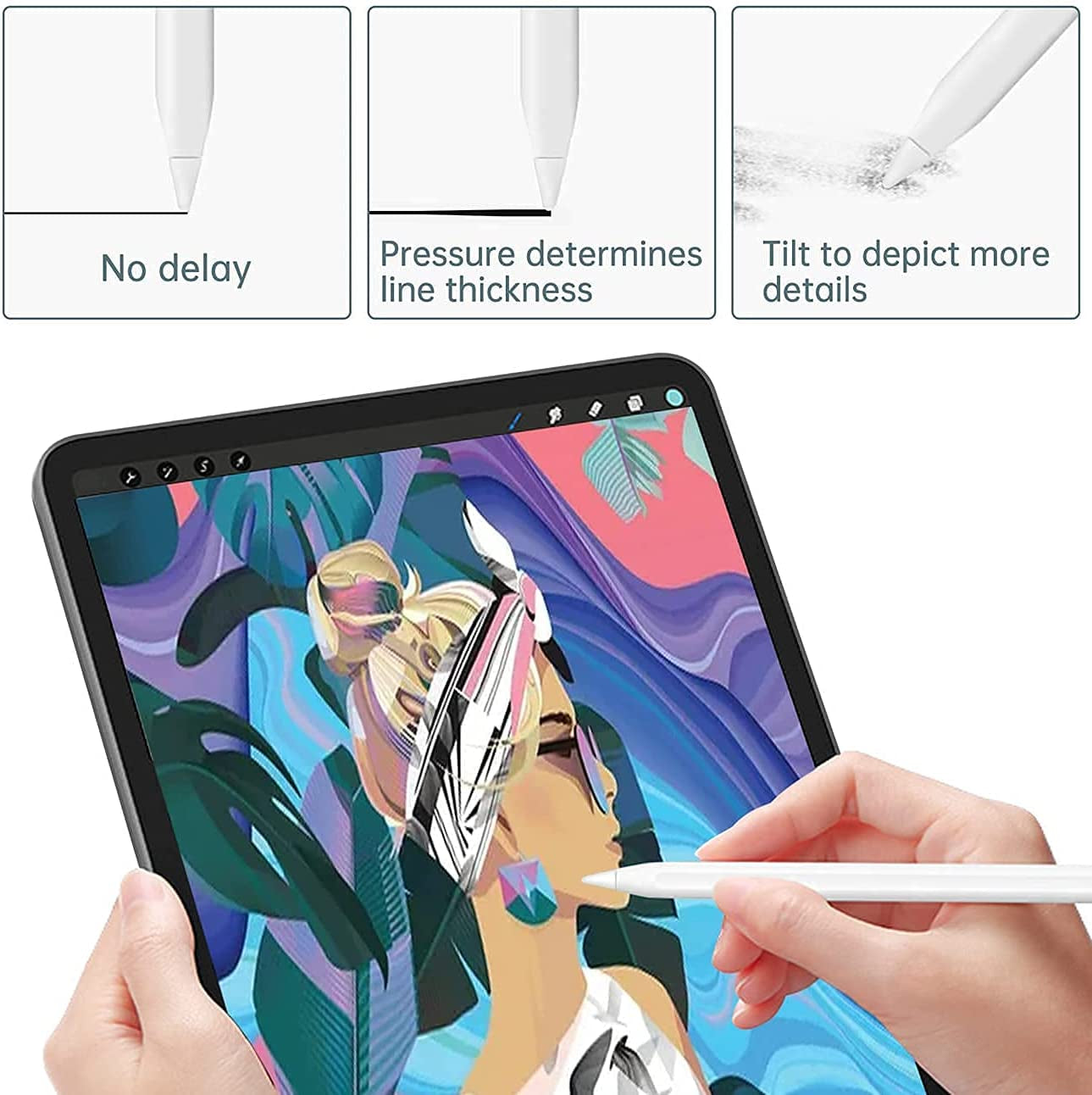 Replacement Tips Compatible with Apple Pencil 1St & 2Nd Generation(2 Pack), Apple Pencil Tip and Nibs Protector Cover for Ipad Pro Ipencil  Coteck   