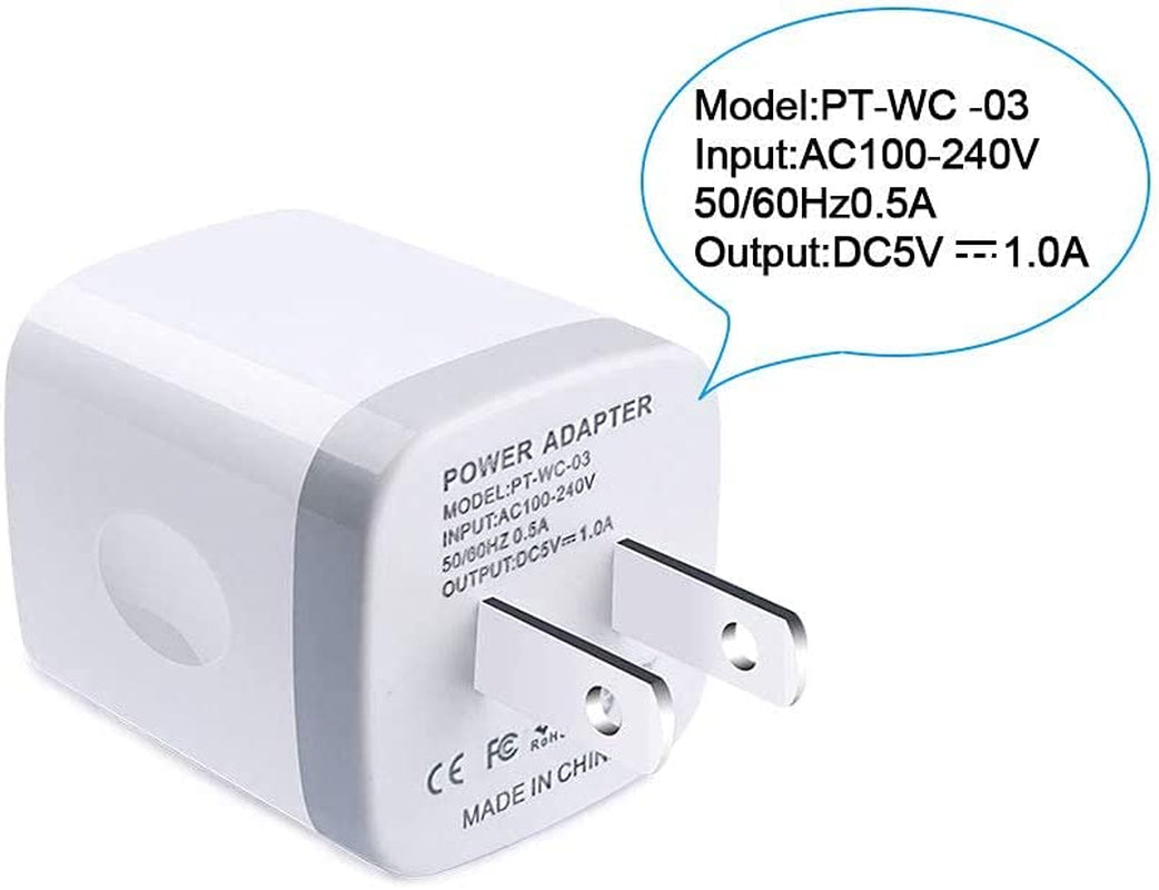 USB Wall Charger, Cablelovers 1A/5V 3-Pack Travel USB Plug Charging Block Brick, Charger Power Adapter Cube Compatible Phone Xs/Xs Max/X/8/7/6 Plus, Galaxy S9/S8/S8 Plus, Moto, Kindle, LG  Shenzhen Putuo Technology Co.,Ltd   