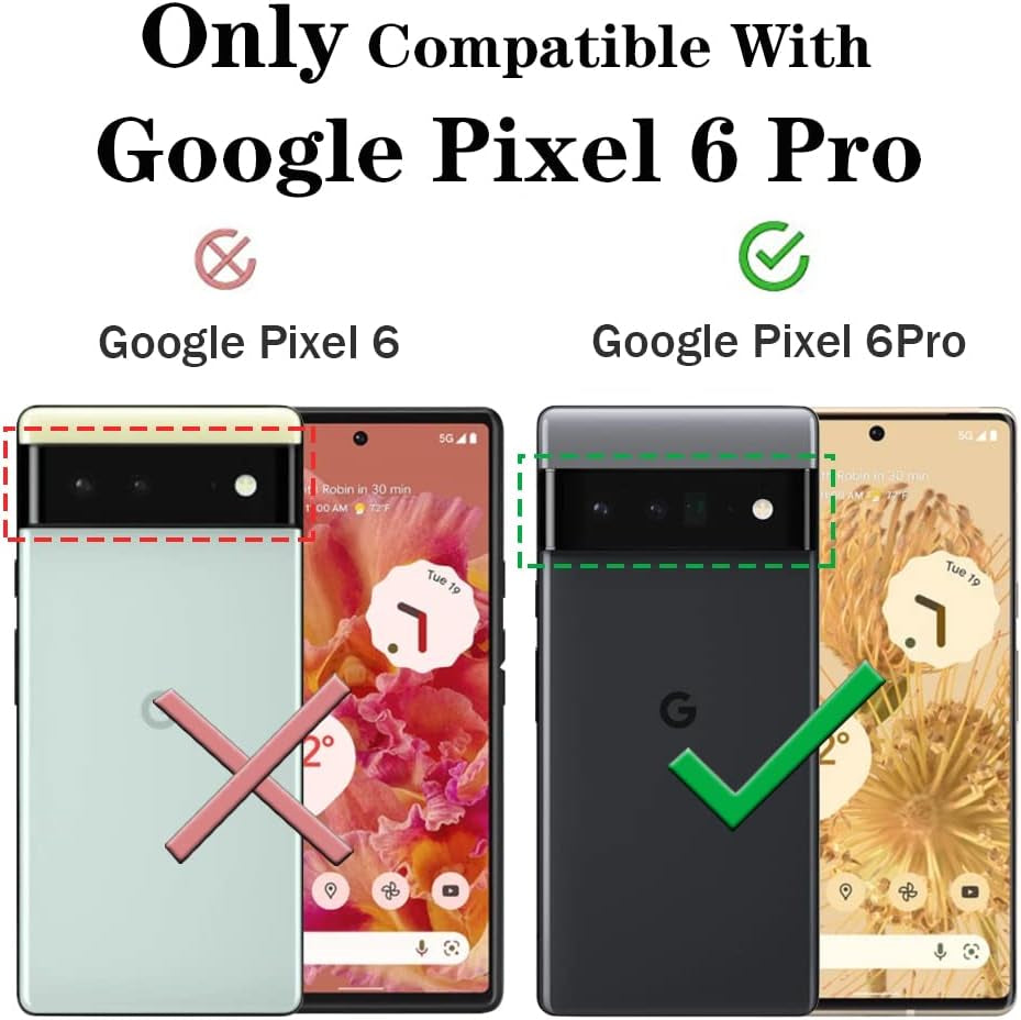 Pixel 6 Pro Case, Google Pixel 6 Pro Case, Soft Silicone Slim Shockproof Anti-Fingerprint Full Protective Phone Cases for Google Pixel 6 Pro (Black)  HNHYGETE   