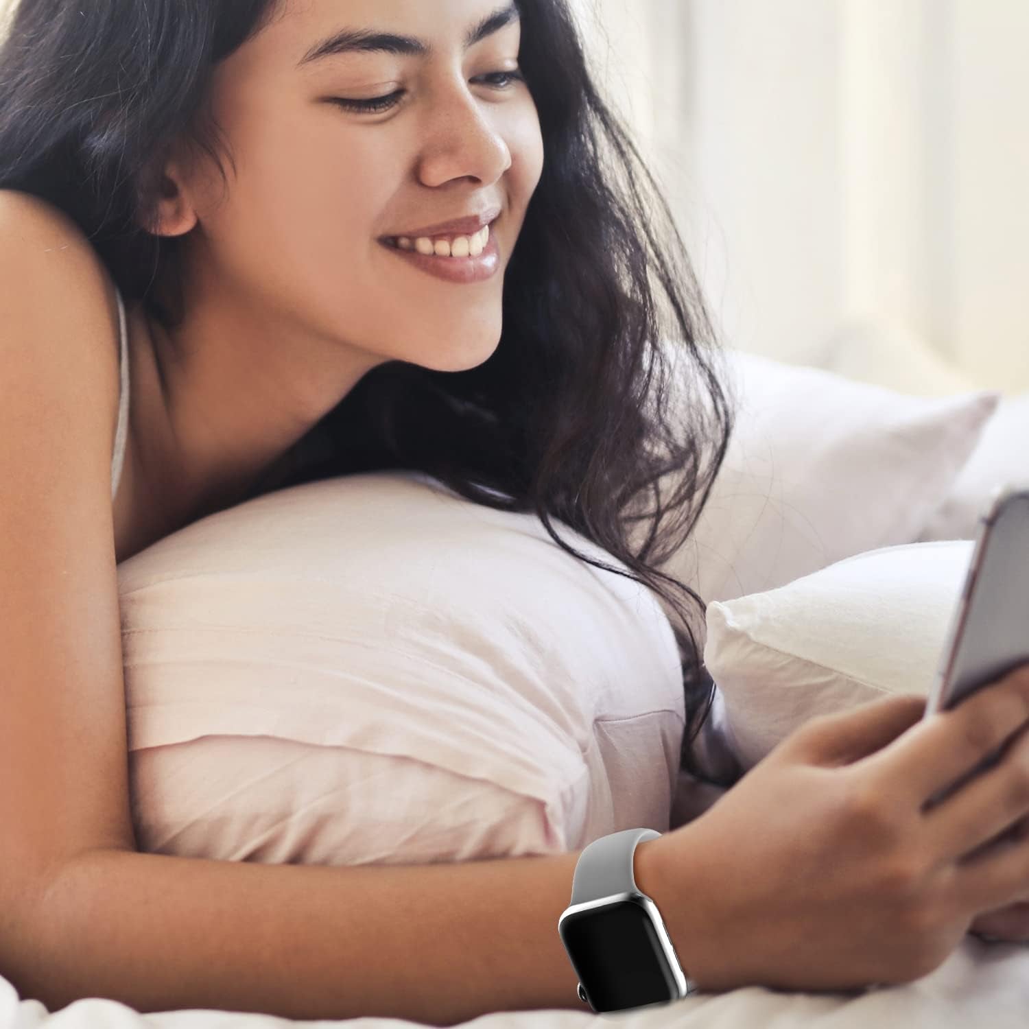 Saucyi Compatible with Apple Watch Band 41Mm 40Mm 38Mm 49Mm 45Mm 44Mm 42Mm,Soft Silicone Sport Band Replacement Strap with Classic Clasp for Iwatch Series 8 7 6 5 4 3 2 1 SE  Saucyi   