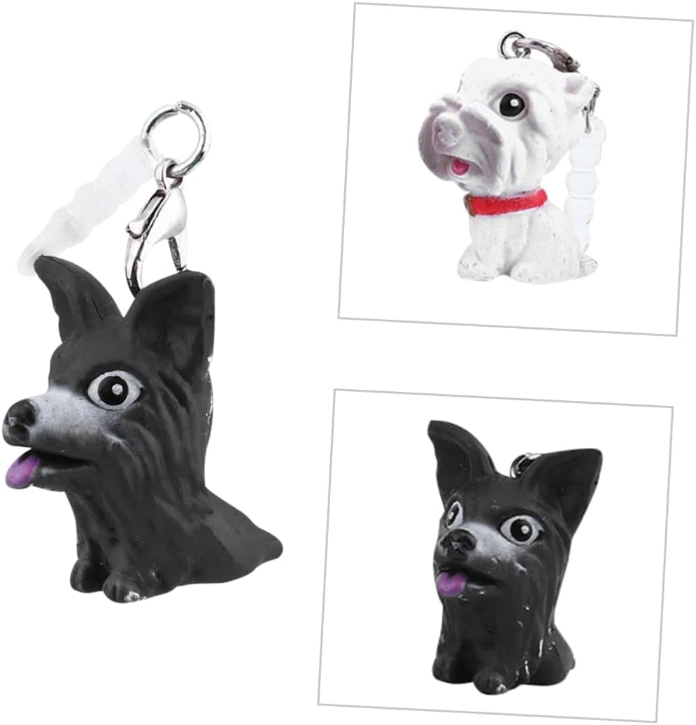 UKCOCO 1 Set 6 Pcs Mobile Phone Dust Plug Charm Earphone Jack Accessory Rubber USB Plug Earphone Jack Plug Charm Dog Pendant for Phone Telephone Plastic Cell Phone  UKCOCO   