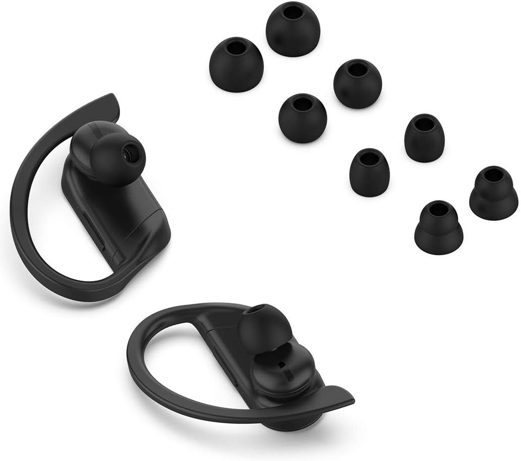 Disscool Eartips Case for Powerbeats3/Powerbeats Pro, Soft anti Drop Silicone Protective Cover for Powerbeats3/Powerbeats Pro (Black)  Disscool   