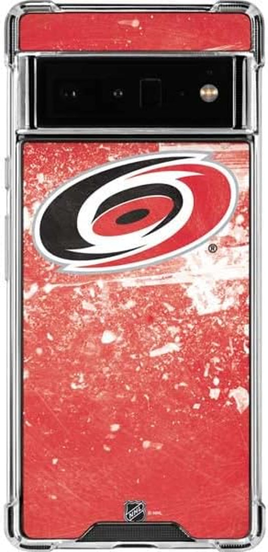 Skinit Clear Phone Case for Google Pixel 6 Pro - Officially Licensed NHL Carolina Hurricanes Frozen Design  Skinit   