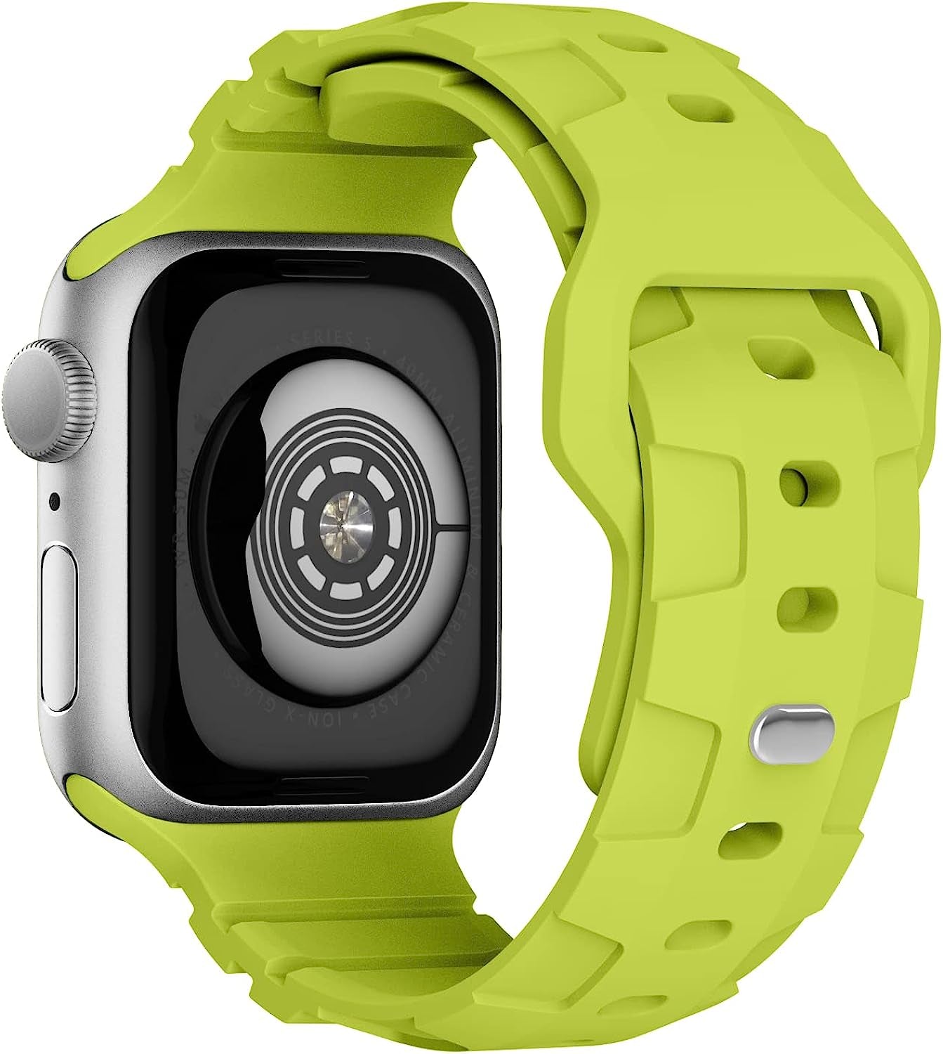 Recoppa Compatible with Apple Watch Band 49Mm 45Mm 44Mm 42Mm 41Mm 40Mm 38Mm Band for Men Women, Soft Silicone Replacement Bands for Iwatch Series 8/7/6/5/4/3/2/1/Se/Ultra  Recoppa Bright Green 45mm/44mm/42mm/49mm 