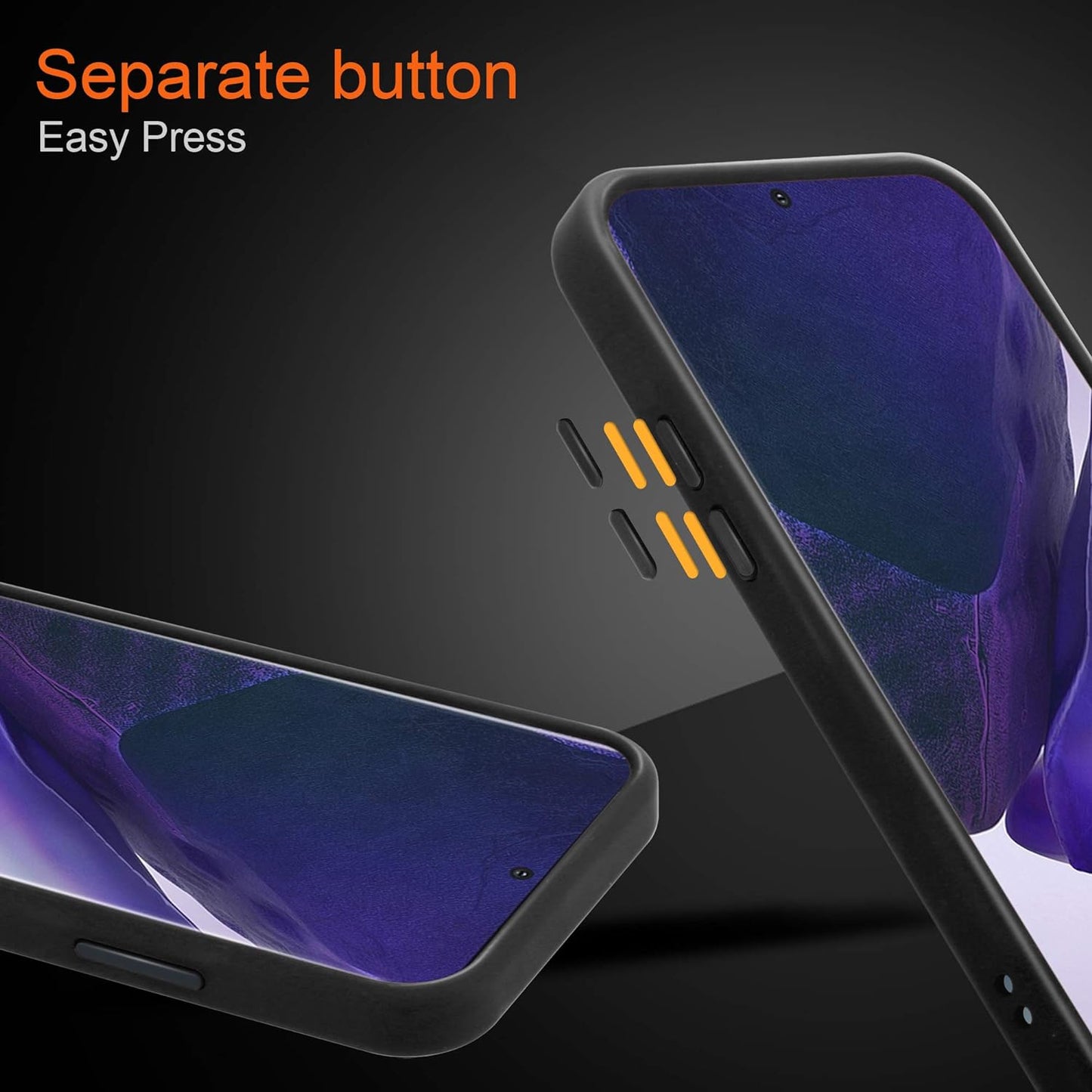 Cadorabo Case Compatible with Samsung Galaxy Note 20 Ultra in Frosted Black - Mobile Phone Case with TPU Silicone inside and Matt Plastic Back - Protective Cover Hybrid Hardcase Back Case  Cadorabo   