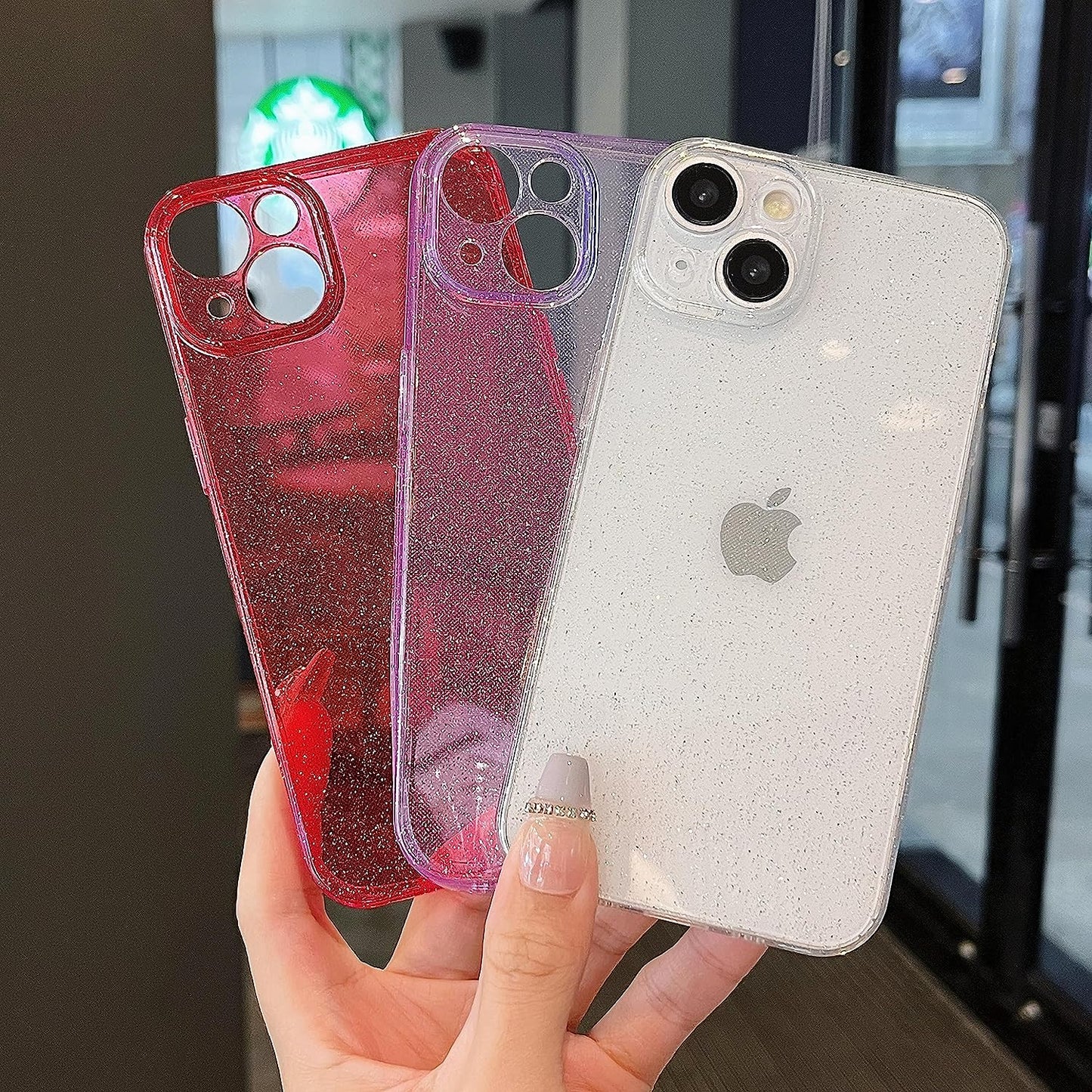 ZTOFERA Clear Glitter Case for Iphone 13,Cute Sparkly Shiny Bling Case for Women Girls,Sparkle Transparent Soft Slim TPU Shockproof Protective Bumper Cover for Iphone 13 6.1 Inch-Glitter Clear  ZTOFERA   