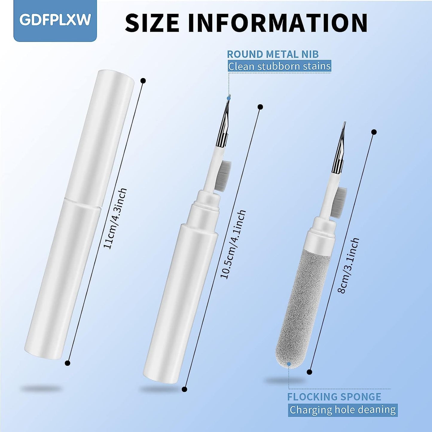 GDFPLXW Airpod Cleaner Kit，2 Pack Earbud and Phone Cleaner Kit for Airpods Pro 1 2 3 Soft Brush and Flocking Sponge for Deep Cleaning Portable and Easy to Use(Couple Style)  GDFPLXW   