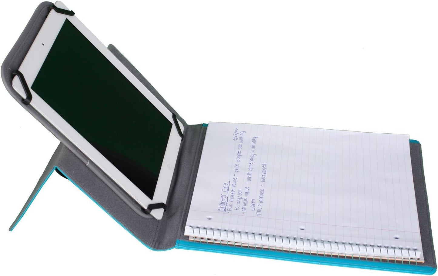 Five Star Tablet Stand / Holder + Notebook Case, Teal (73328)  ACCO Brands   