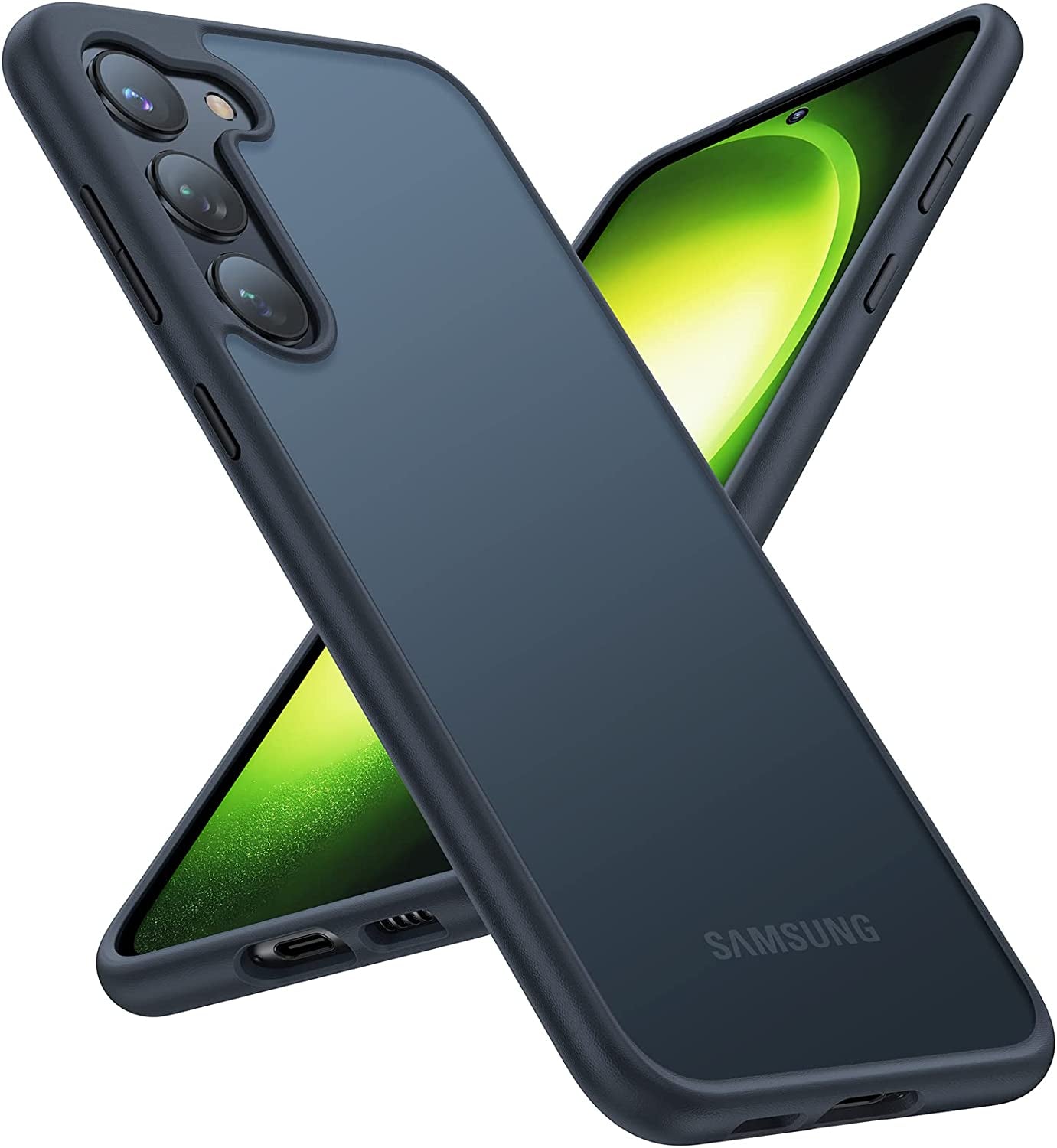 TORRAS Shockproof Designed for Samsung Galaxy S23 plus Case(Only), [Military Grade Drop Tested] Translucent Slim Protective Matte Phone Case for Samsung S23 plus Case 5G Guardian,Navy Blue  TORRAS Phantom Black Galaxy S23 Plus 