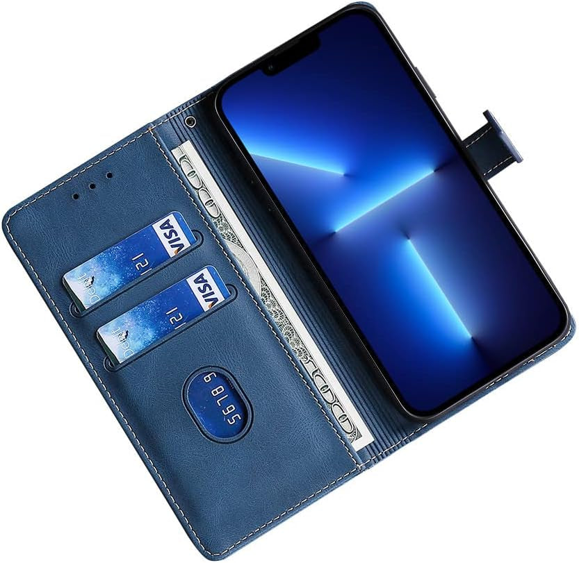 Fansipro Phone Cover Wallet Folio Case for LG G7 THINQ, Premium PU Leather Slim Fit Cover for G7 THINQ, 2 Card Slots, Easy Carry, Blue  Fansipro   