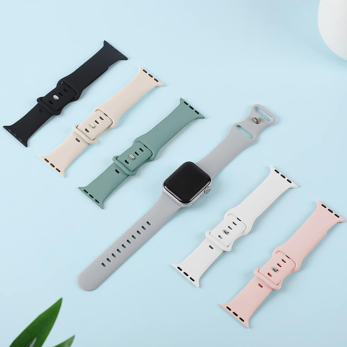 Qrose 6 Pack Bands Compatible with Apple Watch 38Mm 40Mm 41Mm 42Mm 44Mm 45Mm 49Mm, Soft Silicone Replacement Sport Strap Wristbands for Iwatch Series Ultra 8/7/6/5/4/3/2/1 SE Women Men  QRose   