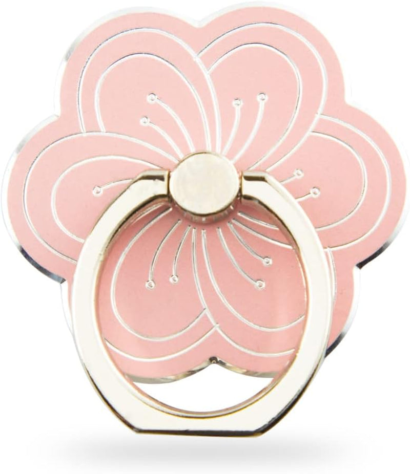 Flower Cell Phone Ring Holder, Zinc Alloy Metal Phone Back Ring Grip for Finger (White)  SUNURS Salmon  