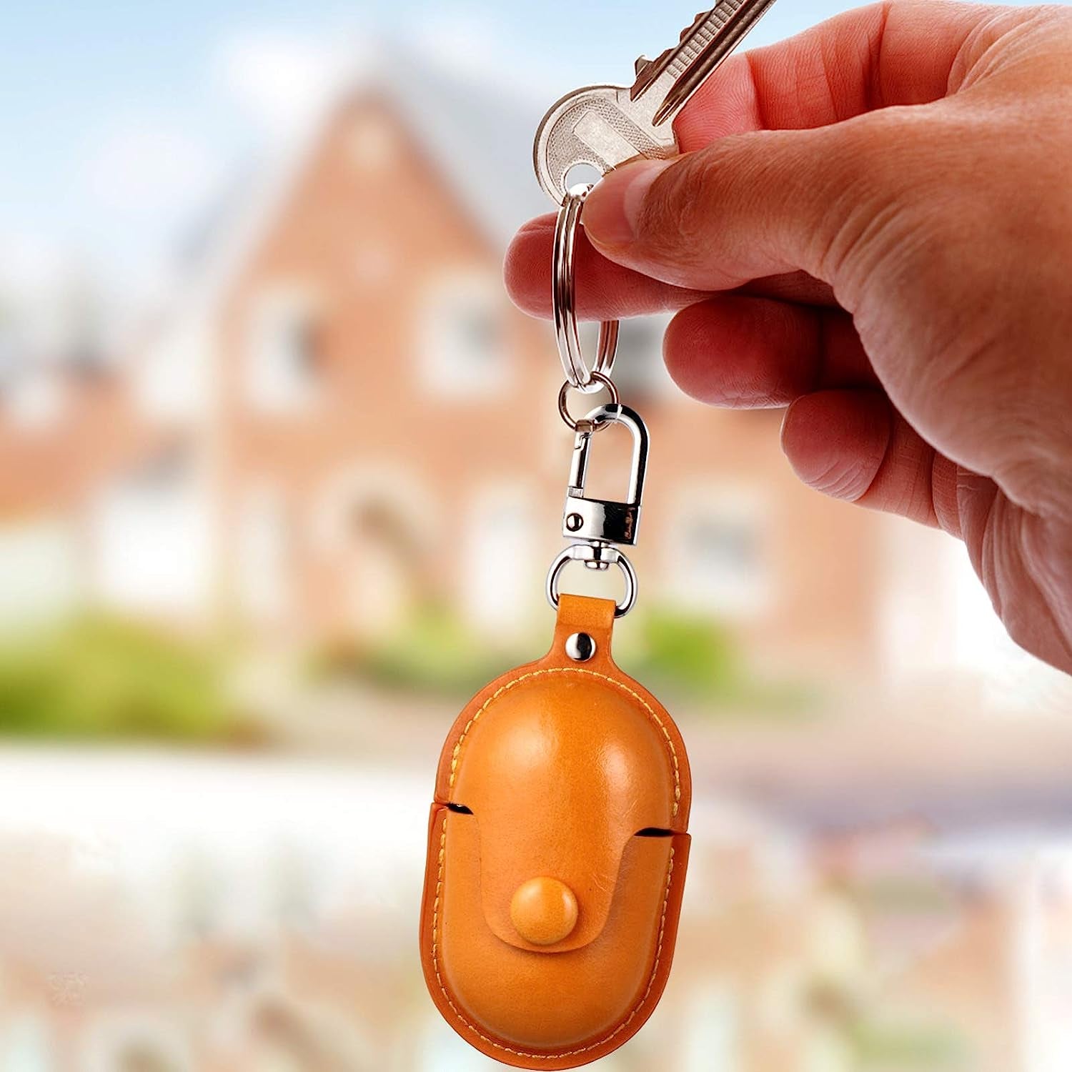 Hemobllo Wireless Earbuds Case Leather Headset Box Cover Shockproof Protective Case Compatible for Galaxy Buds Brown  Hemobllo   