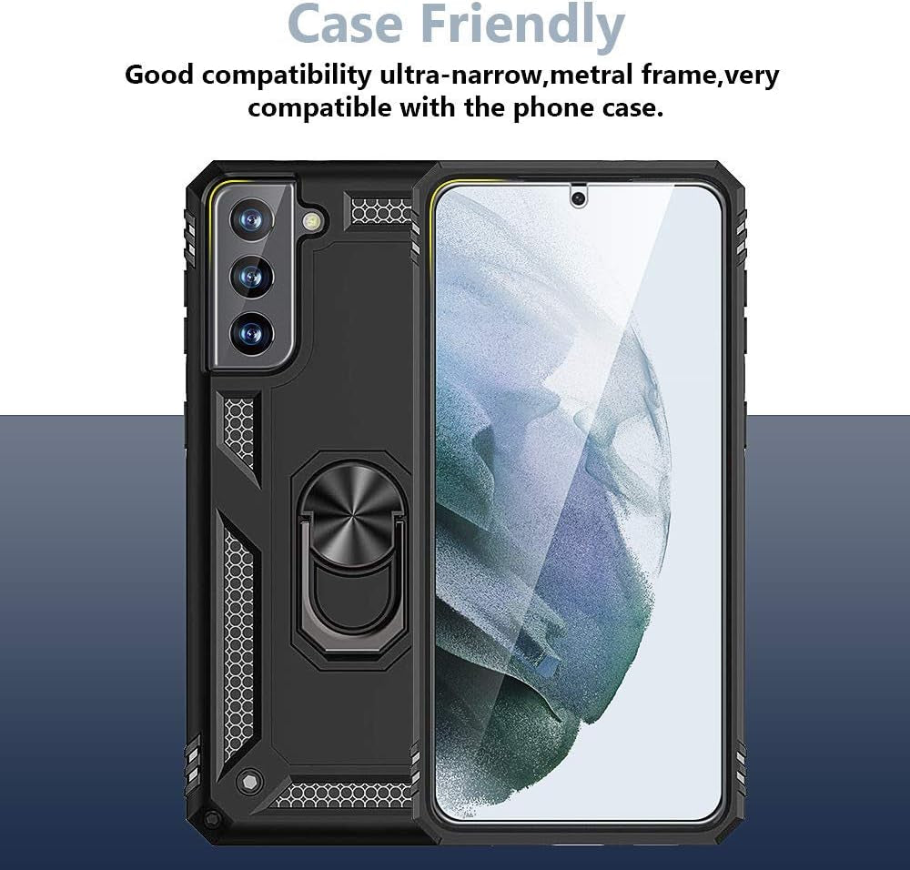 TOCOL [6 Pack Compatible with Samsung Galaxy S21 5G 6.2 Inch - 3 Pack Tempered Glass Screen Protector and 3 Pack Camera Lens Protector with [Installation Frame] HD Clear Bubble Free Case Friendly  TOCOL   