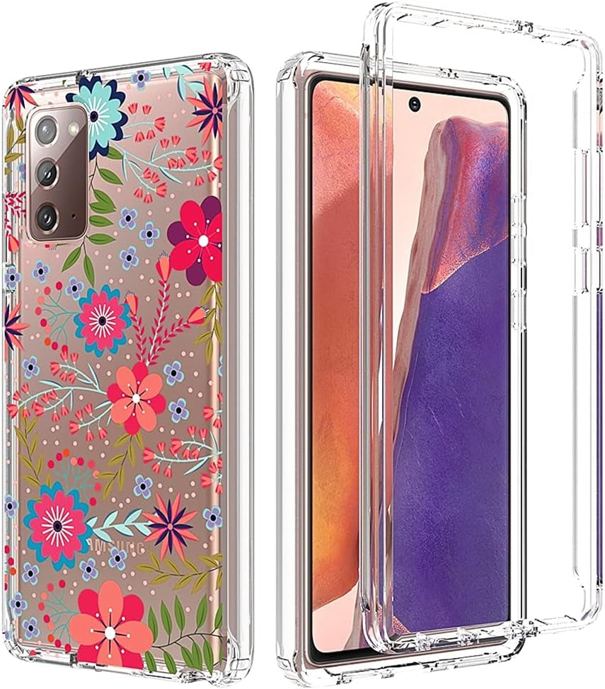 Zoeirc Case for Galaxy Note 20 5G, Samsung Note 20 Clear Case for Girls, Soft TPU 360 Full Body Shockproof Hybrid Bumper Crystal Clear Phone Case Cover for Samsung Galaxy Note 20 (Blue Butterfly)  Zoeirc Xiaosuihua  