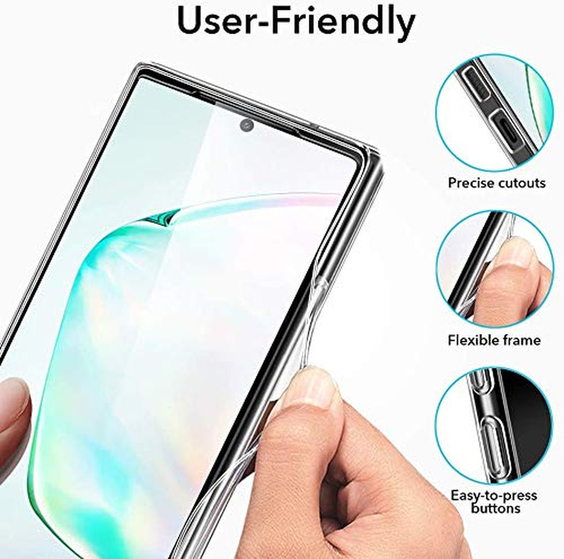 ESR Glass Case Compatible with Samsung Galaxy Note 20 Ultra 6.9”, Scratch-Resistant Tempered-Glass Back, Flexible Frame, Echo Series, Clear  Electronic Silk Road Corp   
