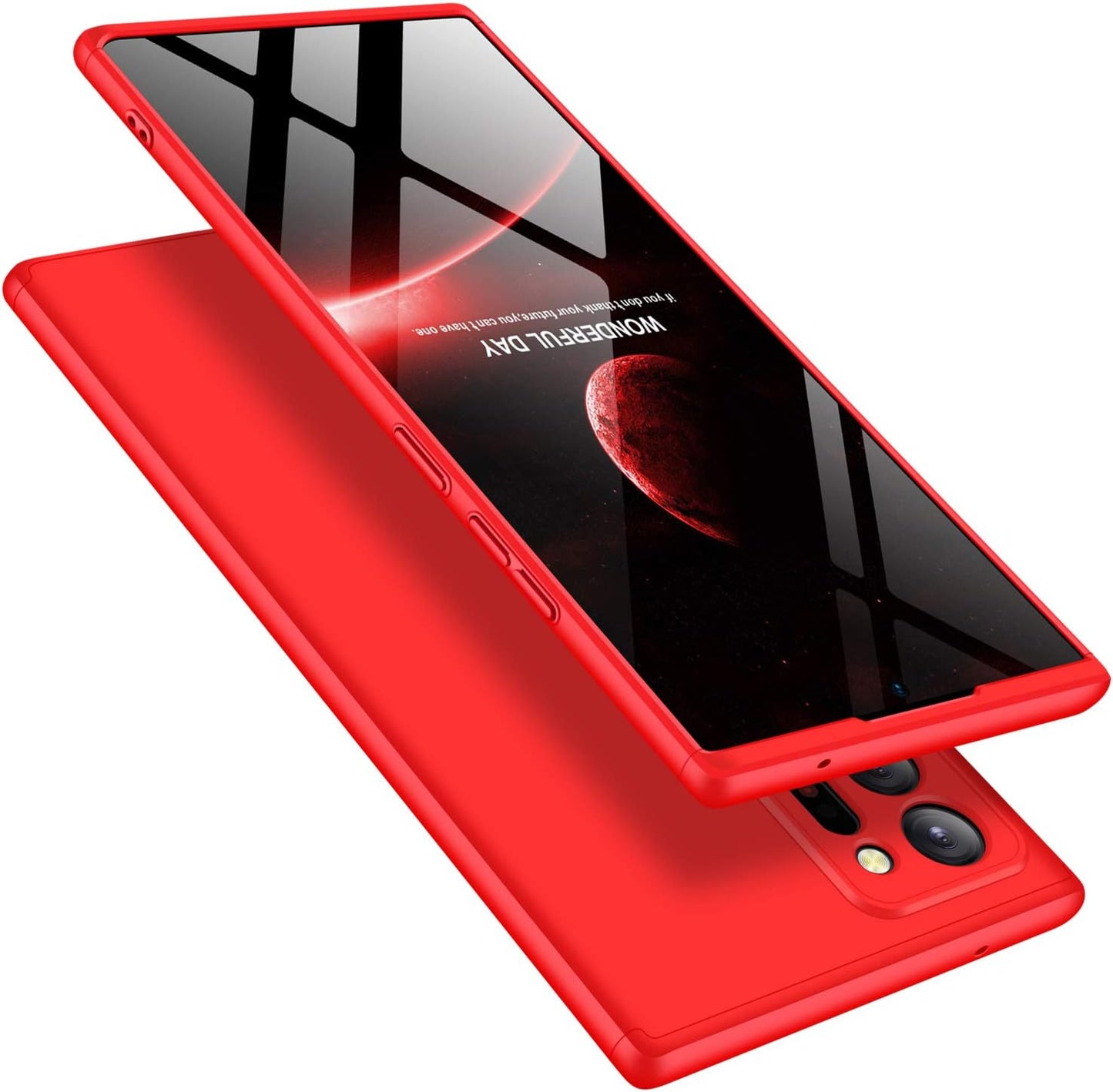 ATRAING Galaxy Note 20 Ultra Case, Hard Ultra-Thin Shockproof PC 3 in 1 Velvet Touch Fingerprint-Proof Anti-Slip Anti-Marks Cover for Samsung Galaxy Note 20 Ultra (Red+Black+Red)  ATRAING Red  