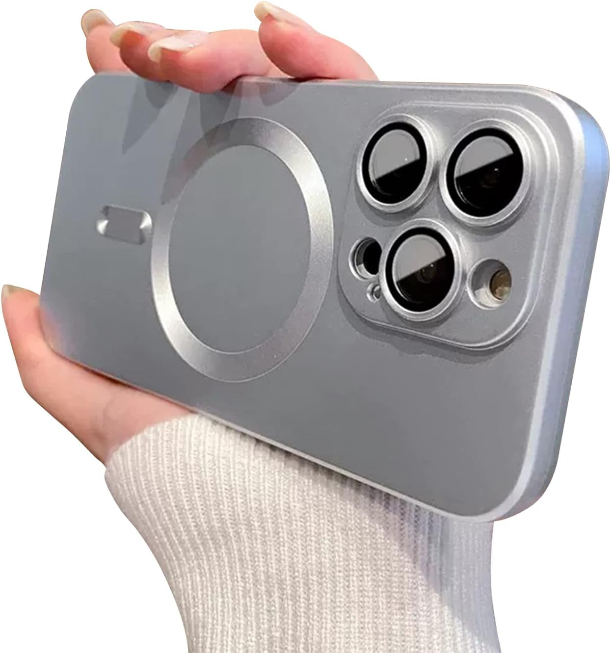 Fycyko Phone Case for Iphone 14 Pro Max Magnetic Case [Adaptation with Magsafe] Slim Cute Luxury Soft Silicone Design for Iphone 14 Pro Max 6.7'' with Camera Protector-Black  Fycyko   