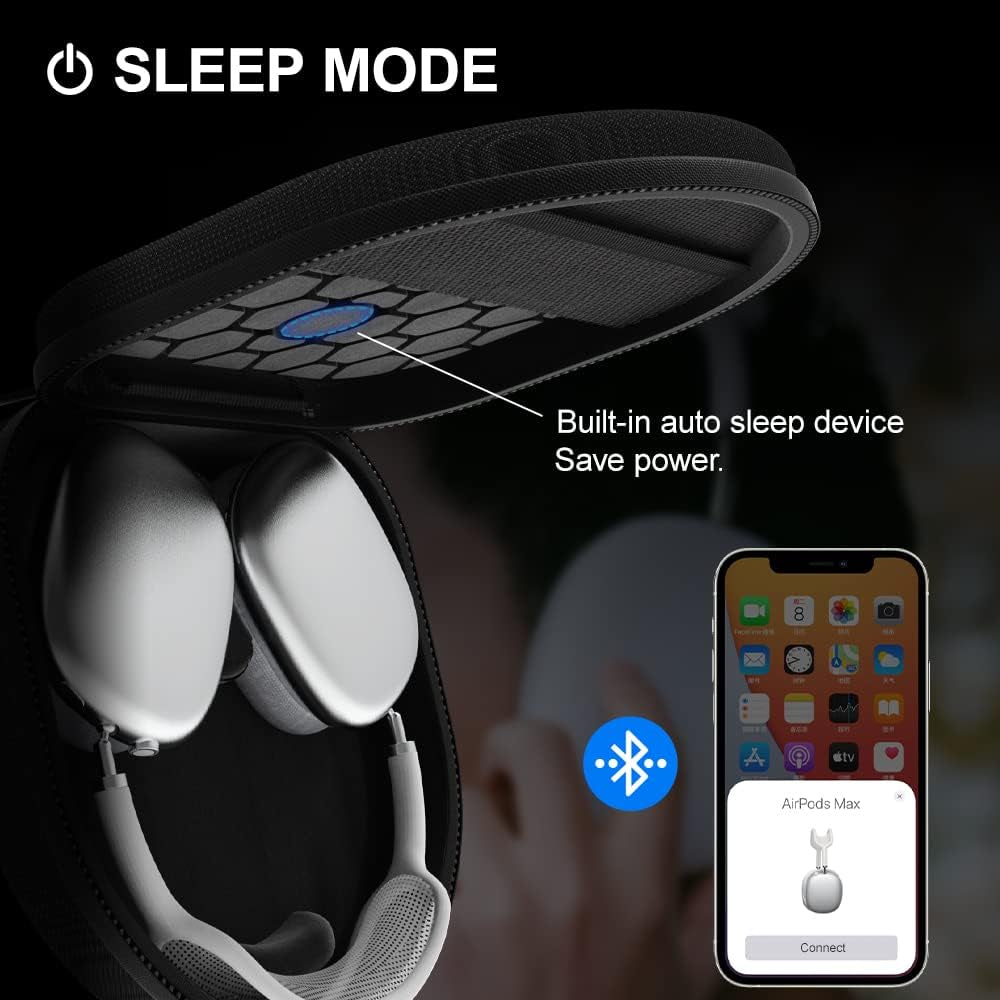 Premium Airpods Max Case with Sleep Mode, Upgraded Smart Case for Airpods Max, Organizer Travel Carrying Case for Headphones  SOH Mingying   