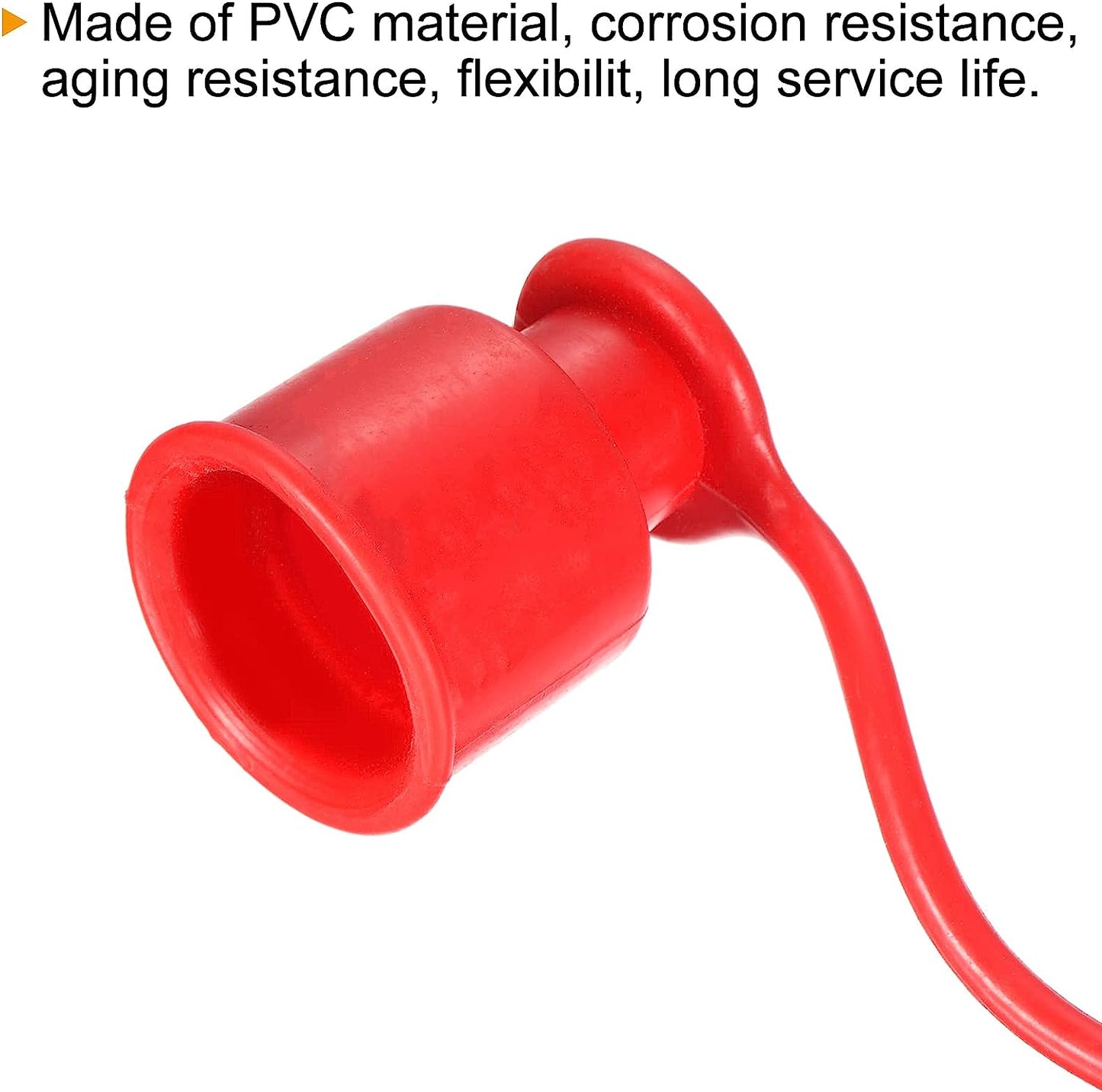 PATIKIL Dust Cap and Plug Kit, 1 Set 11/9X2" ID PVC Connector Protection Sleeve Covers for Flat Face Hydraulic Quick Coupling, Red  PATIKIL   